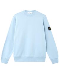 Stone Island - Logo Patch Crewneck Sweatshirt - Lyst