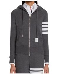 Thom Browne - 4-Bar Striped Zip-Up Hoodie - Lyst