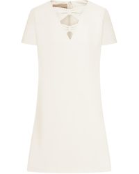Valentino - Bow Detailed Short-Sleeved Dress - Lyst
