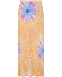 Rabanne - Tie-Dye Stretch Knit Midi Skirt - Lyst