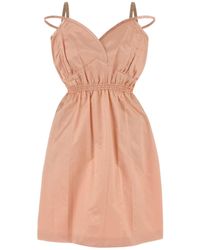 Miu Miu - Logo-Patch Sleeveless Dress - Lyst