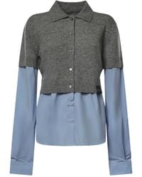 Stella McCartney - Layered Long Sleeved Cardigan - Lyst