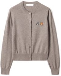 Maison Kitsuné - Maison Kitsuné Double Fox Head Regular Cardigan - Lyst