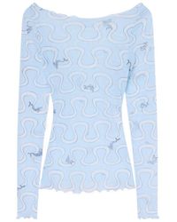 PUCCI - Pucci Printed Long Sleeve Top - Lyst