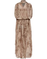 Blumarine - Printed Chiffon Dress - Lyst
