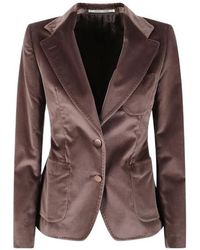 Tagliatore - Single Breasted Velvet Jacket - Lyst