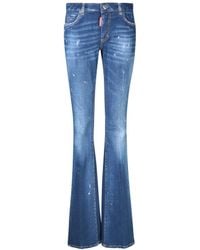 DSquared² - Straight-Leg Paint Splatter Distressed Jeans - Lyst