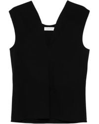 Lanvin - Deep V-Neck Top - Lyst