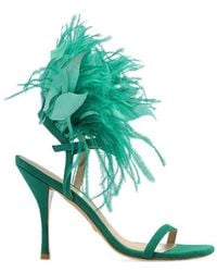 Stuart Weitzman - Feather High-Heeled Sandals - Lyst