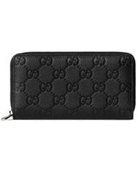 Gucci - Imprint Zip Around Wallet - Lyst