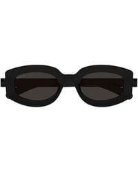 Gucci - Eyewear Oval Frame Sunglasses - Lyst