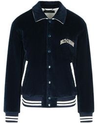 Dolce & Gabbana - Corduroy Jacket With Embroidered Logo - Lyst