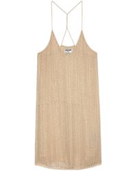 Zadig & Voltaire - Rhinestone V-Neck Minidress - Lyst
