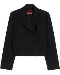 Max Mara - Studio Double-Breasted Long-Sleeved Jacket - Lyst