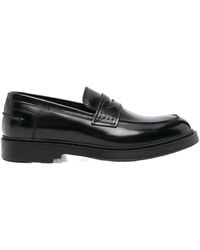 Doucal's - High-Shine Slip-On Loafers - Lyst