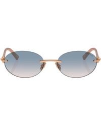Tiffany & Co. - Oval Frameless Sunglasses - Lyst