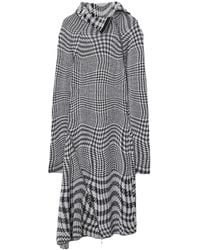 Burberry - Turtleneck Asymmetric Midi Dress - Lyst