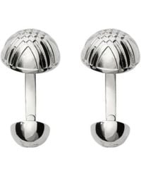 Burberry - Engraved Check Cufflinks - Lyst