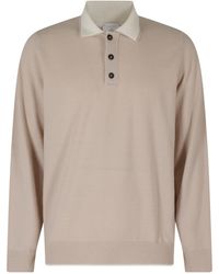 Eleventy - Long-Sleeved Polo Shirt - Lyst