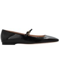 Gianvito Rossi - Christina Squared Toe Flat Mary Jane Shoes - Lyst
