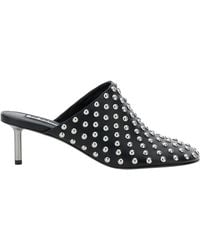 Jil Sander - Stud Embellished Round Toe Mules - Lyst