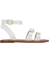 Celine - Open Toe Flat Sandals - Lyst