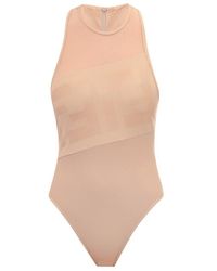 Fendi - Sheer-Panel One-Piece Swimsuit - Lyst