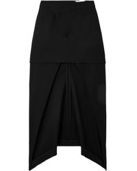 McQueen - Asymmetric Midi Skirt - Lyst