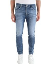 Dondup - Straight-Leg Cuffed Jeans - Lyst
