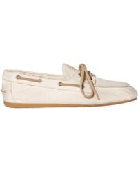 Miu Miu - Round-Toe Loafers - Lyst