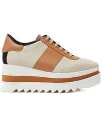 Stella McCartney - Sneak-Elyse Canvas Platform Sneakers - Lyst