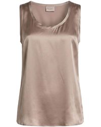 Brunello Cucinelli - Top Silk, Elastane - Lyst