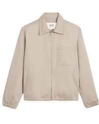 Ami Paris - Long-Sleeved Zipped Bomber Jacket - Lyst