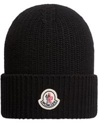 Moncler - Tricot Wool Blend Beanie - Lyst