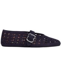 Alaïa - Buckle-Strap Ballet Flats - Lyst