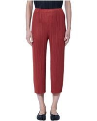 Pleats Please Issey Miyake - Pleated Casual Trousers - Lyst