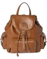 Miu Miu - Leather Backpack - Lyst