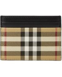 Burberry - Check-Print Card Holder - Lyst