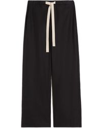 Max Mara - Cotton Argento Wide-Leg Trousers - Lyst