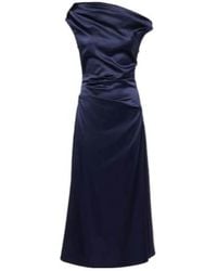 STAUD - Elyse Pleated Silk-Blend Maxi Dress - Lyst