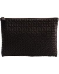 Bottega Veneta - Large Intrecciato Weave Pouch - Lyst
