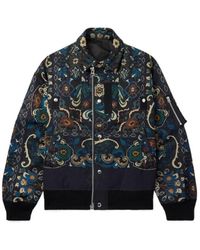 Sacai - Paisley-Print Zip-Front Jacket - Lyst