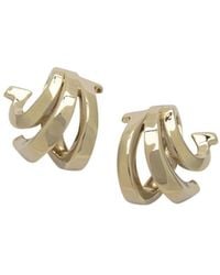 Ferragamo - Triple Gancini Hoop Earrings - Lyst