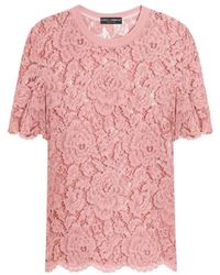 Dolce & Gabbana - Dolce & Gabbana Lace Top - Lyst