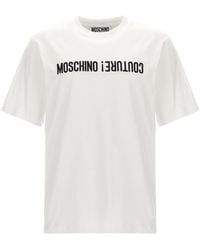 Moschino - Logo Embroidered Crewneck T-Shirt - Lyst
