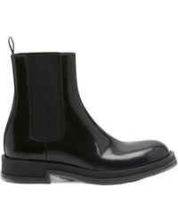 McQueen - Round-Toe Ankle Boots - Lyst