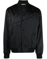 Valentino - Raised-Logo Bomber Jacket - Lyst