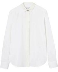 Burberry - Classic Fit Grosgrain Trim Shirt - Lyst