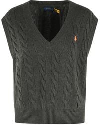 Polo Ralph Lauren - V-Neck Cable Knit Vest - Lyst