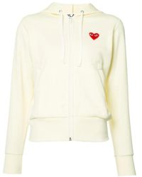 COMME DES GARÇONS PLAY - Comme Des Garçons Play Zip-Up Drawstring Hoodie - Lyst